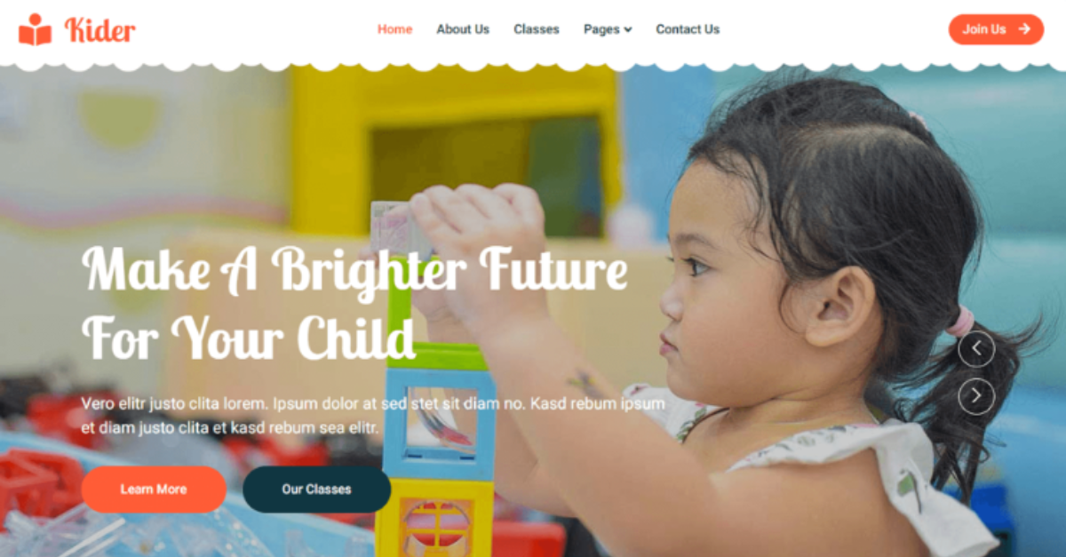 Website showcasing portfolio of a photographer