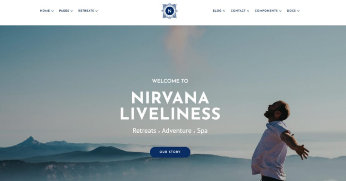 E-commerce website design with product showcase